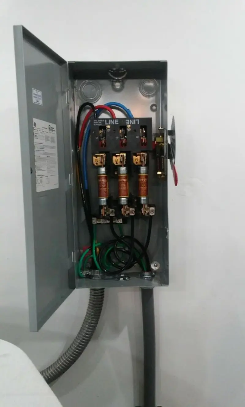 Three-phase disconnect switch installed for Electrical Wiring & Rewiring in North College Hill